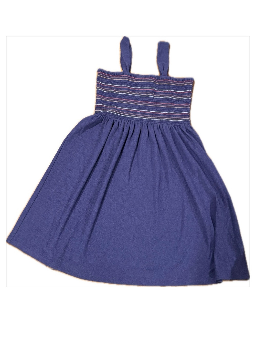Madewell Purple Smocked Strap Sundress